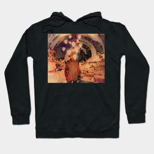 Surreal desert with giant chess pieces Hoodie